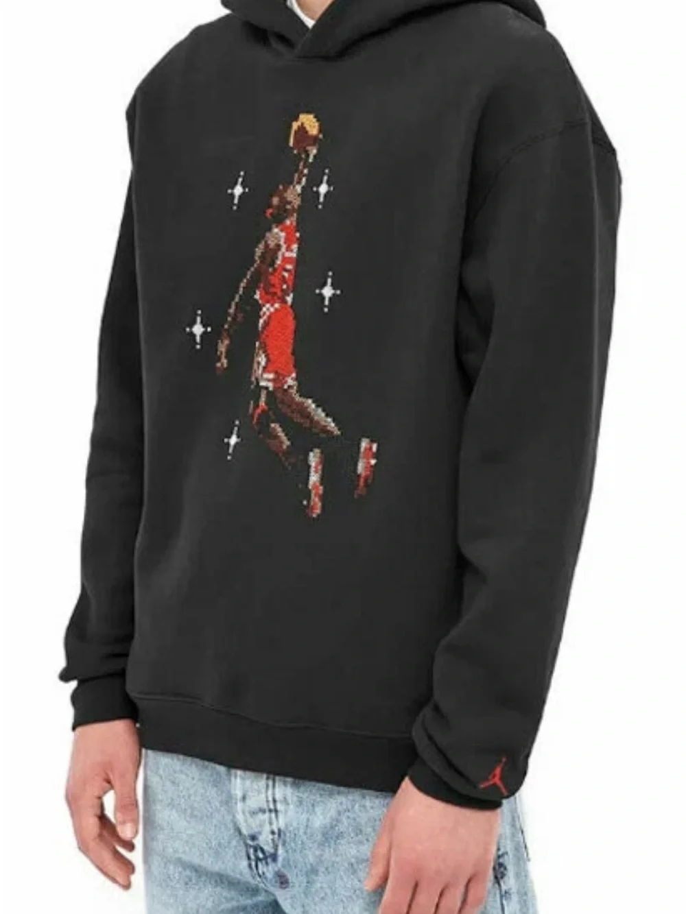 AUTHENTIC NIKE AIR JORDAN GRAPHIC FLEECE  HOODIE DC9713-010 Size Small